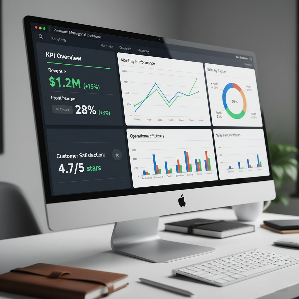Dashboards com KPIs e indicadores